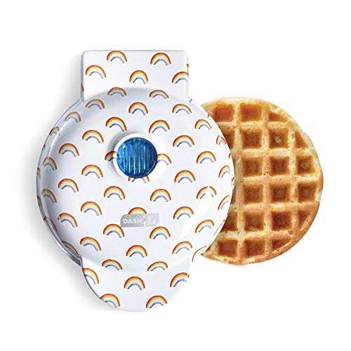 Dash DMW001AQ, Mini Waffle Maker Machine for Individuals, Paninis, Hash Browns, & Other On the Go Breakfast, Lunch, or Snacks, with Easy to Clean, Non - Stick Sides, 4 Inch, Aqua - Krosscanada