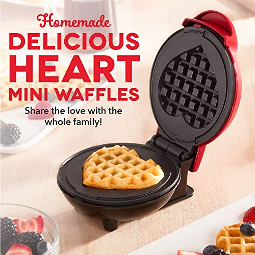 Dash DMW001AQ, Mini Waffle Maker Machine for Individuals, Paninis, Hash Browns, & Other On the Go Breakfast, Lunch, or Snacks, with Easy to Clean, Non - Stick Sides, 4 Inch, Aqua - Krosscanada