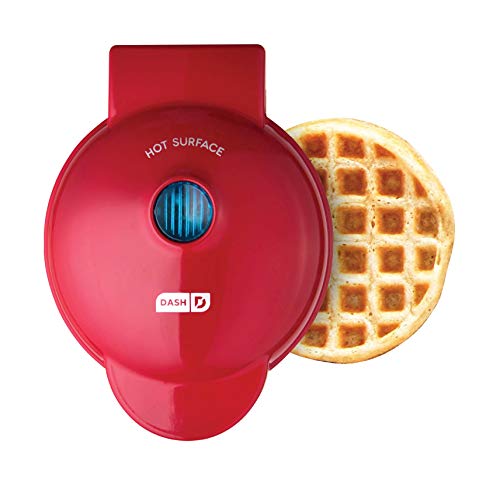 Dash DMW001AQ, Mini Waffle Maker Machine for Individuals, Paninis, Hash Browns, & Other On the Go Breakfast, Lunch, or Snacks, with Easy to Clean, Non - Stick Sides, 4 Inch, Aqua - Krosscanada