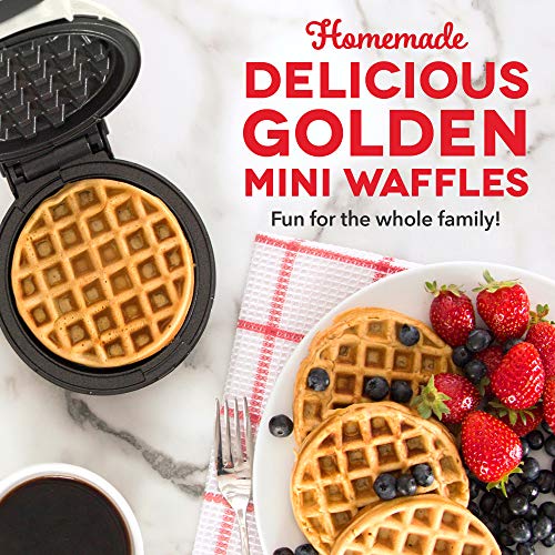 Dash DMW001AQ, Mini Waffle Maker Machine for Individuals, Paninis, Hash Browns, & Other On the Go Breakfast, Lunch, or Snacks, with Easy to Clean, Non - Stick Sides, 4 Inch, Aqua - Krosscanada