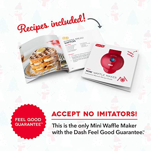 Dash DMW001AQ, Mini Waffle Maker Machine for Individuals, Paninis, Hash Browns, & Other On the Go Breakfast, Lunch, or Snacks, with Easy to Clean, Non - Stick Sides, 4 Inch, Aqua - Krosscanada