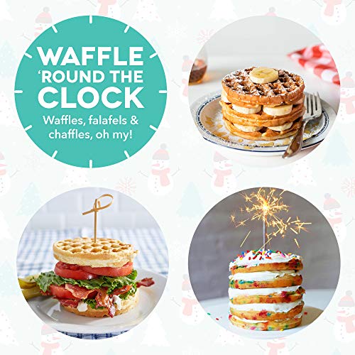 Dash DMW001AQ, Mini Waffle Maker Machine for Individuals, Paninis, Hash Browns, & Other On the Go Breakfast, Lunch, or Snacks, with Easy to Clean, Non - Stick Sides, 4 Inch, Aqua - Krosscanada
