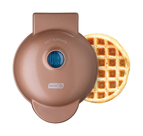 Dash DMW001AQ, Mini Waffle Maker Machine for Individuals, Paninis, Hash Browns, & Other On the Go Breakfast, Lunch, or Snacks, with Easy to Clean, Non - Stick Sides, 4 Inch, Aqua - Krosscanada
