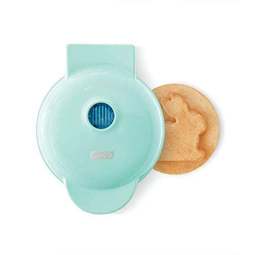 Dash DMW001AQ, Mini Waffle Maker Machine for Individuals, Paninis, Hash Browns, & Other On the Go Breakfast, Lunch, or Snacks, with Easy to Clean, Non - Stick Sides, 4 Inch, Aqua - Krosscanada