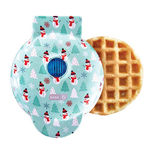 Dash DMW001AQ, Mini Waffle Maker Machine for Individuals, Paninis, Hash Browns, & Other On the Go Breakfast, Lunch, or Snacks, with Easy to Clean, Non - Stick Sides, 4 Inch, Aqua - Krosscanada