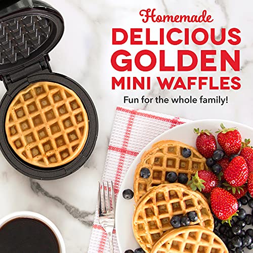 Dash DMW001AQ, Mini Waffle Maker Machine for Individuals, Paninis, Hash Browns, & Other On the Go Breakfast, Lunch, or Snacks, with Easy to Clean, Non - Stick Sides, 4 Inch, Aqua - Krosscanada