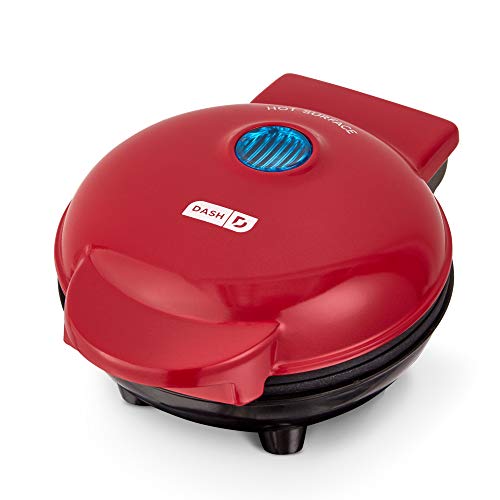 Dash DMW001AQ, Mini Waffle Maker Machine for Individuals, Paninis, Hash Browns, & Other On the Go Breakfast, Lunch, or Snacks, with Easy to Clean, Non - Stick Sides, 4 Inch, Aqua - Krosscanada
