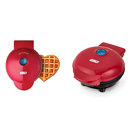 Dash DMW001AQ, Mini Waffle Maker Machine for Individuals, Paninis, Hash Browns, & Other On the Go Breakfast, Lunch, or Snacks, with Easy to Clean, Non - Stick Sides, 4 Inch, Aqua - Krosscanada