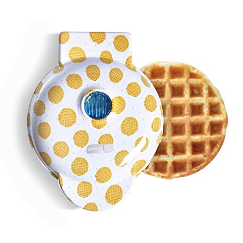 Dash DMW001AQ, Mini Waffle Maker Machine for Individuals, Paninis, Hash Browns, & Other On the Go Breakfast, Lunch, or Snacks, with Easy to Clean, Non - Stick Sides, 4 Inch, Aqua - Krosscanada