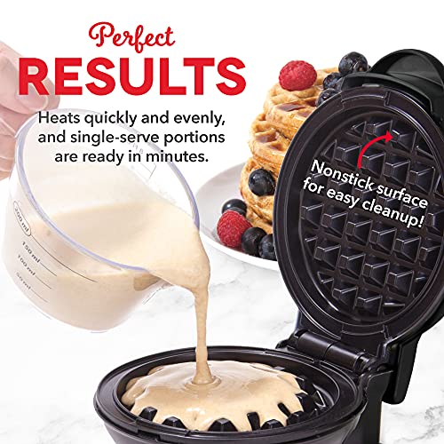 Dash DMW001AQ, Mini Waffle Maker Machine for Individuals, Paninis, Hash Browns, & Other On the Go Breakfast, Lunch, or Snacks, with Easy to Clean, Non - Stick Sides, 4 Inch, Aqua - Krosscanada
