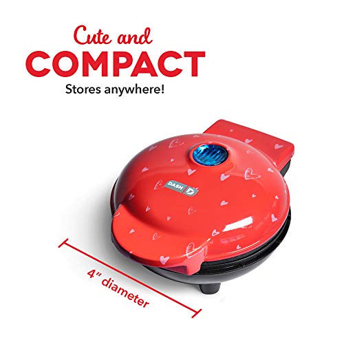 Dash DMW001AQ, Mini Waffle Maker Machine for Individuals, Paninis, Hash Browns, & Other On the Go Breakfast, Lunch, or Snacks, with Easy to Clean, Non - Stick Sides, 4 Inch, Aqua - Krosscanada