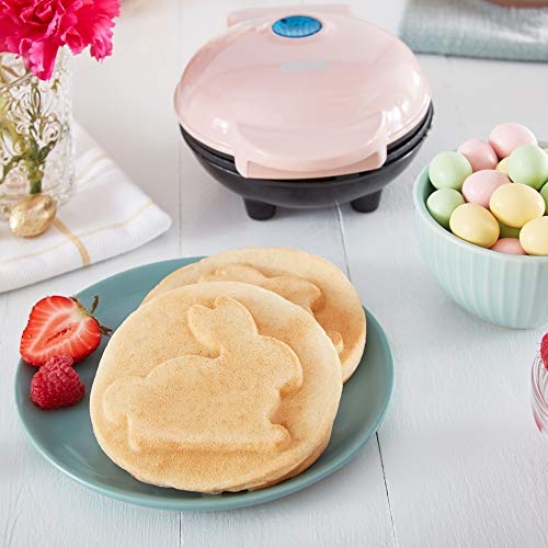 Dash DMW001AQ, Mini Waffle Maker Machine for Individuals, Paninis, Hash Browns, & Other On the Go Breakfast, Lunch, or Snacks, with Easy to Clean, Non - Stick Sides, 4 Inch, Aqua - Krosscanada