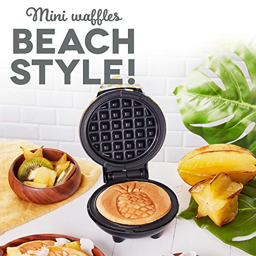 Dash DMW001AQ, Mini Waffle Maker Machine for Individuals, Paninis, Hash Browns, & Other On the Go Breakfast, Lunch, or Snacks, with Easy to Clean, Non - Stick Sides, 4 Inch, Aqua - Krosscanada