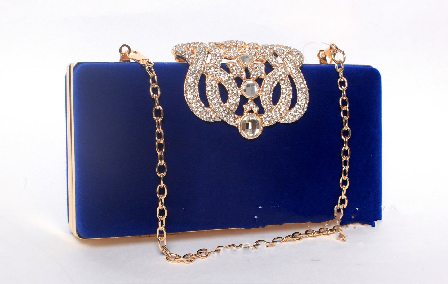 Rhinestone Crown Suede Ladies Bridal Bag - KKscollecation