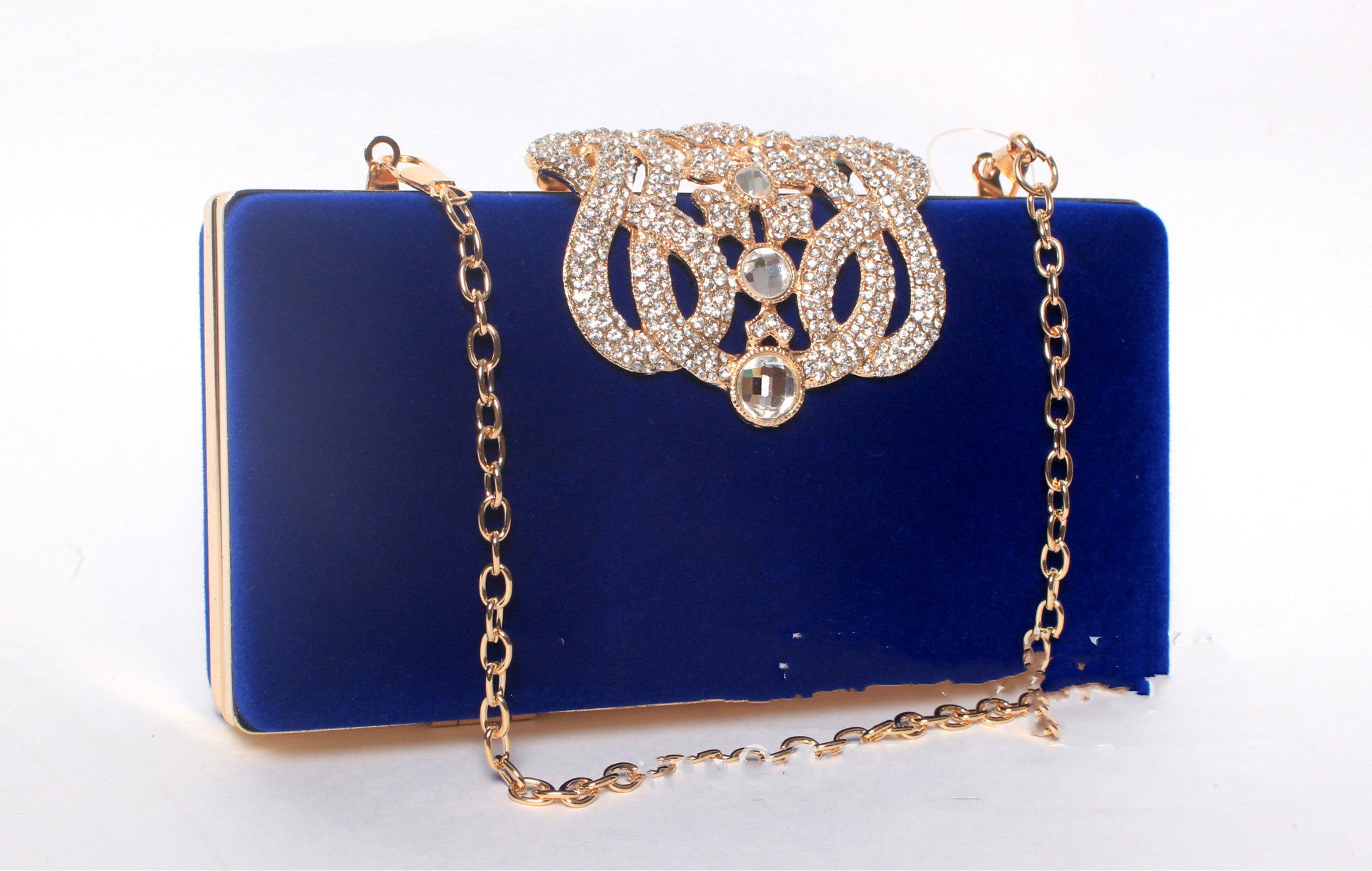 Rhinestone Crown Suede Ladies Bridal Bag - KKscollecation