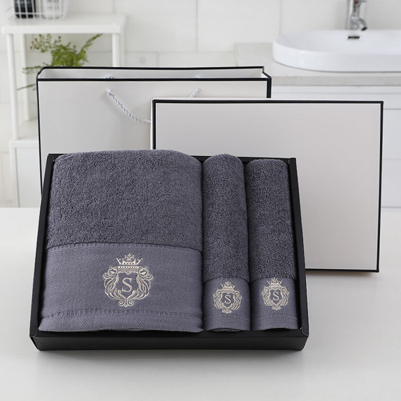 Simple Cotton 2 Towel 1 Bath Towel Set