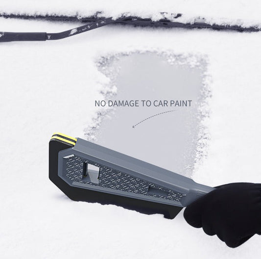 Defrosting And Scraping Snow With Snow Removal Shovel And Snow Brush - Krosscanada