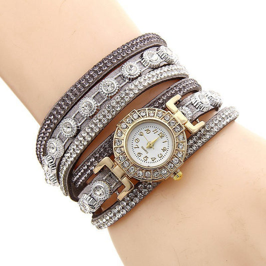 Diamond Ladies Wrap Quartz Bracelet Watch - Krosscanada