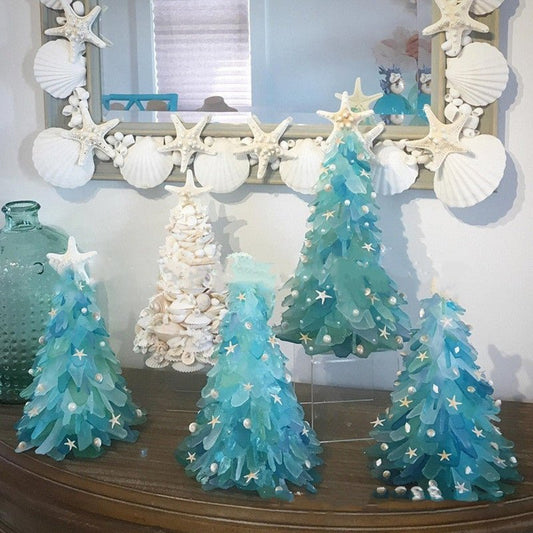 DIY Christmas Decoration Blue Christmas Tree Glass Creative Unique Decoration - Krosscanada