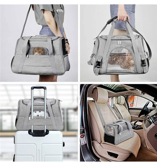 Dog Carrier Bags Portable Pet Cat Dog Backpack Breathable Cat Carrier Bag Airline Approved Transport Carrying For Cats Small New - Krosscanada