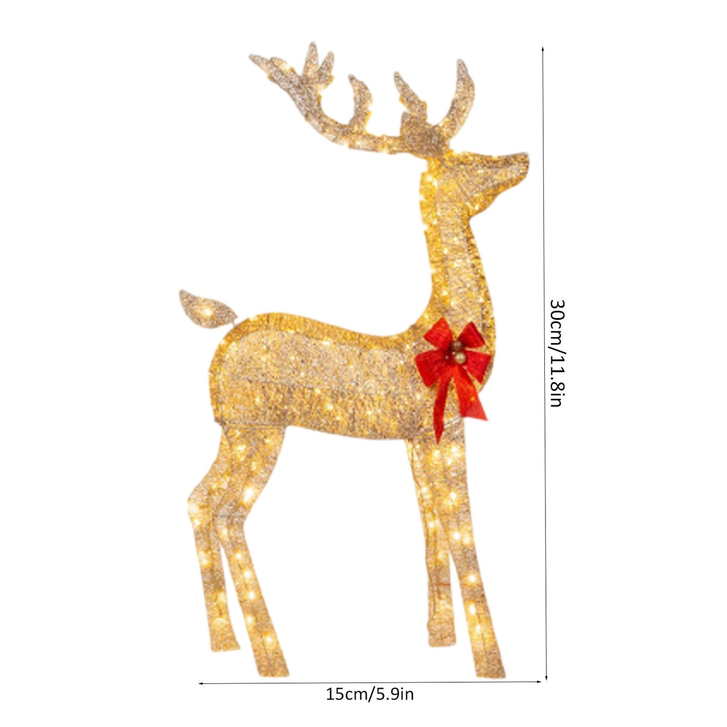 Christmas Deer Lighting Happy New Year - KKscollecation