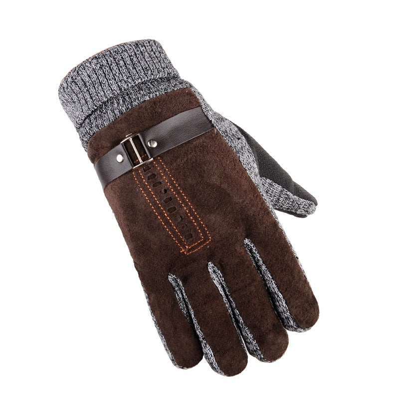 Gloves Men Winter Cycling Leisure Pigskin - KKscollecation