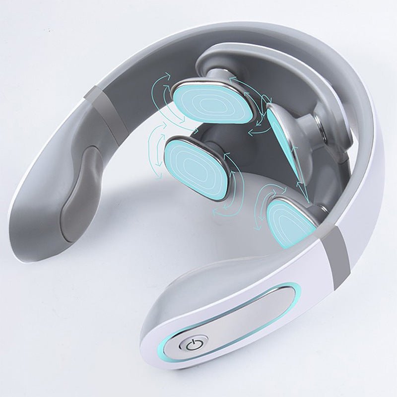 Electric Smart Multifunctional Far Infrared Heating with 2 Heads Neck Vibration Health Massager - Krosscanada