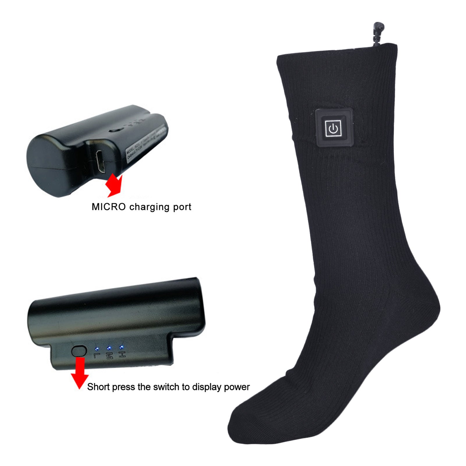 Electric Socks Rechargeable Heating Foot Warmer - Krosscanada