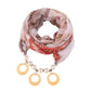 Europe and America exaggerated resin pendant ring bib female printed necklace cotton and linen national wind clothing accessories decoration - Krosscanada