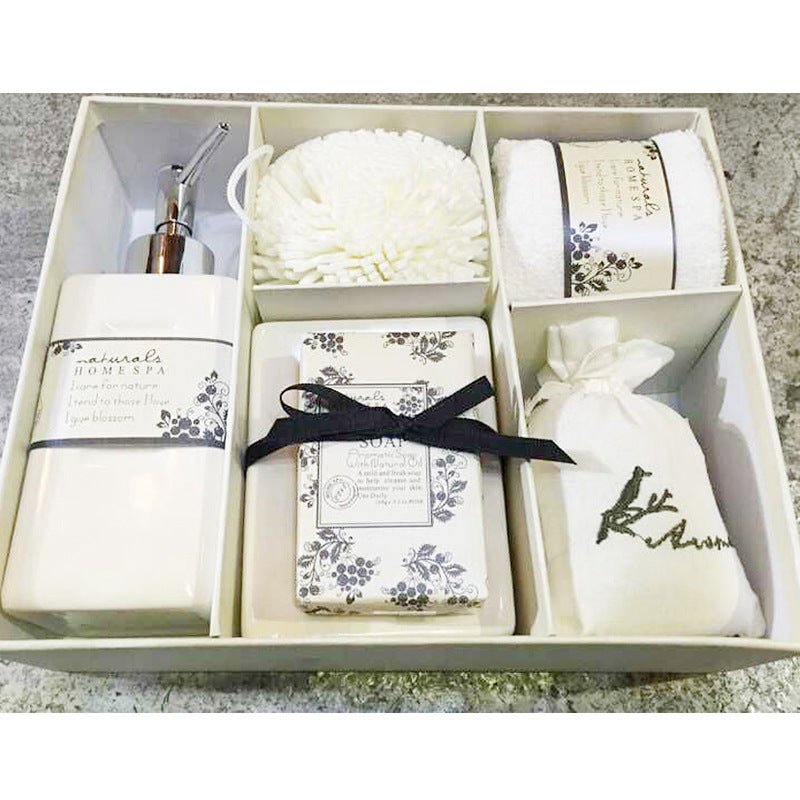 European and American bathrooms suit, bathing suit, pottery and bathroom, five pieces of bathroom accessories bath gift box wholesale - Krosscanada