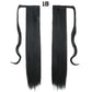 European And American Long Straight Hair Velcro Ponytail - Krosscanada
