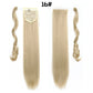 European And American Long Straight Hair Velcro Ponytail - Krosscanada
