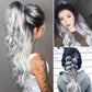 European And American Wig Granny Grey Gradient Medium - Long Volume - Krosscanada