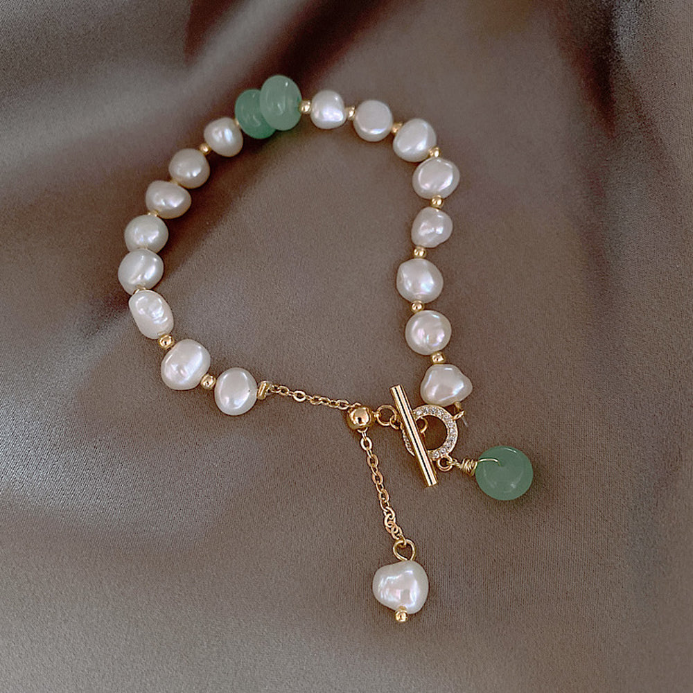 Women Irregular Freshwater Pearl Adjustable Bracelet - KKscollecation
