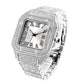 Fashion Hip Hop Diamond Full Diamond Square Men's Watch - Krosscanada
