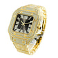 Fashion Hip Hop Diamond Full Diamond Square Men's Watch - Krosscanada