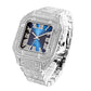 Fashion Hip Hop Diamond Full Diamond Square Men's Watch - Krosscanada