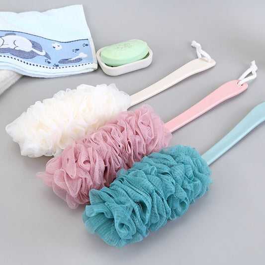 Fashion New Long Handle Hanging Soft Mesh Back Body Bath Shower Scrubber Brush Sponge For Bathroom Shower Brush New Arrival - Krosscanada