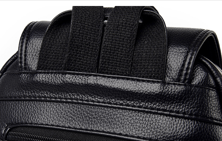Fashion Soft Leather Backpack Belt Decoration Casual Bag - Krosscanada