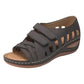 Fashion Velcro Hollow Fish Mouth Sandals - Krosscanada
