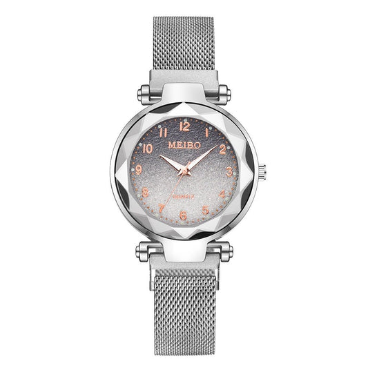 Fashion Watch Starry Sky Dial Watch Classic Ladies Magnet Buckle Quartz Watch Drop Shipping - Krosscanada