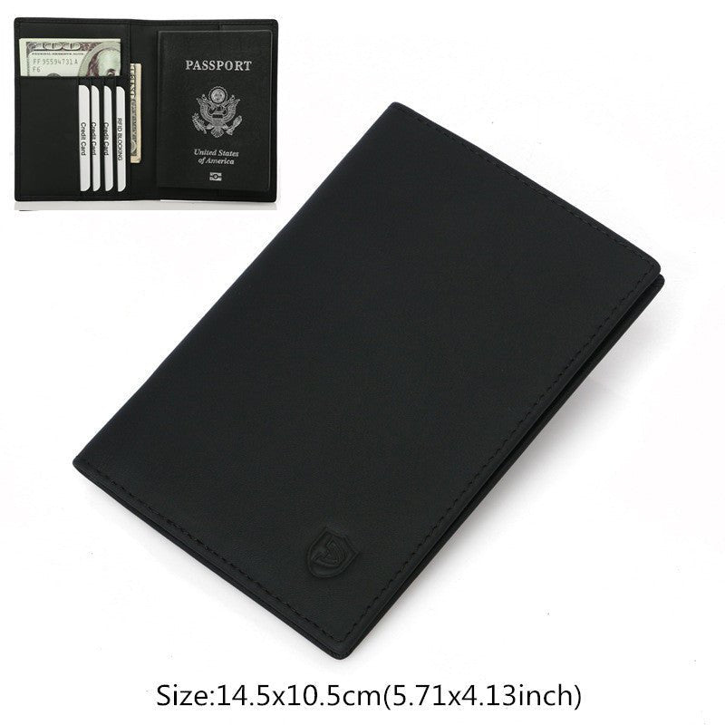 First Layer Cowhide Boarding Pass Wallet Passport Book Cowhide Passport Holder Wallet - Krosscanada