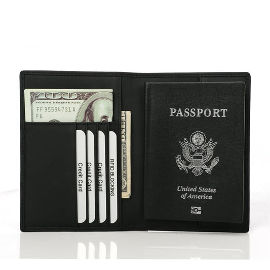 First Layer Cowhide Boarding Pass Wallet Passport Book Cowhide Passport Holder Wallet - Krosscanada