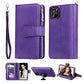 FLYEE Case Compatible with iPhone 12 Pro Max(6.7 inch,2020 Release),Wallet Case for Women and Girls with Card Holder,Detachable 2in1 Case Premium Leather Zipper Flip Case with Wrist Strap - Black - Krosscanada