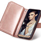 FLYEE Case Compatible with iPhone 12 Pro Max(6.7 inch,2020 Release),Wallet Case for Women and Girls with Card Holder,Detachable 2in1 Case Premium Leather Zipper Flip Case with Wrist Strap - Black - Krosscanada