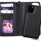 FLYEE Case Compatible with iPhone 12 Pro Max(6.7 inch,2020 Release),Wallet Case for Women and Girls with Card Holder,Detachable 2in1 Case Premium Leather Zipper Flip Case with Wrist Strap - Black - Krosscanada