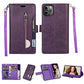 FLYEE Case Compatible with iPhone 12 Pro Max(6.7 inch,2020 Release),Wallet Case for Women and Girls with Card Holder,Detachable 2in1 Case Premium Leather Zipper Flip Case with Wrist Strap - Black - Krosscanada