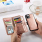 FLYEE Compatible with iPhone 12 Pro Max(6.7 inch,2020 Release),Wallet Case for Women and Girls with Card Holder,9 Cards Slots Premium Leather Flip Case [Embossed] Protective with Mirror - Rose Gold - Krosscanada