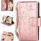FLYEE Compatible with iPhone 12 Pro Max(6.7 inch,2020 Release),Wallet Case for Women and Girls with Card Holder,9 Cards Slots Premium Leather Flip Case [Embossed] Protective with Mirror - Rose Gold - Krosscanada