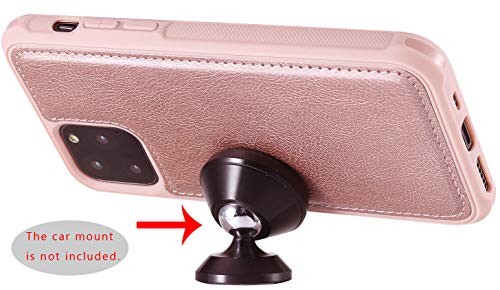 FLYEE Compatible with iPhone 12 Pro Max(6.7 inch,2020 Release),Wallet Case for Women and Girls with Card Holder,9 Cards Slots Premium Leather Flip Case [Embossed] Protective with Mirror - Rose Gold - Krosscanada